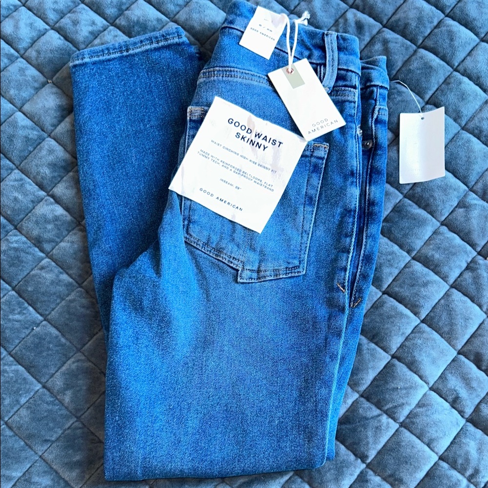 Good American good waist high rise, skinny jeans
